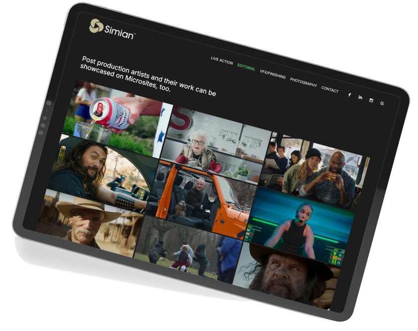 Share work on microsites