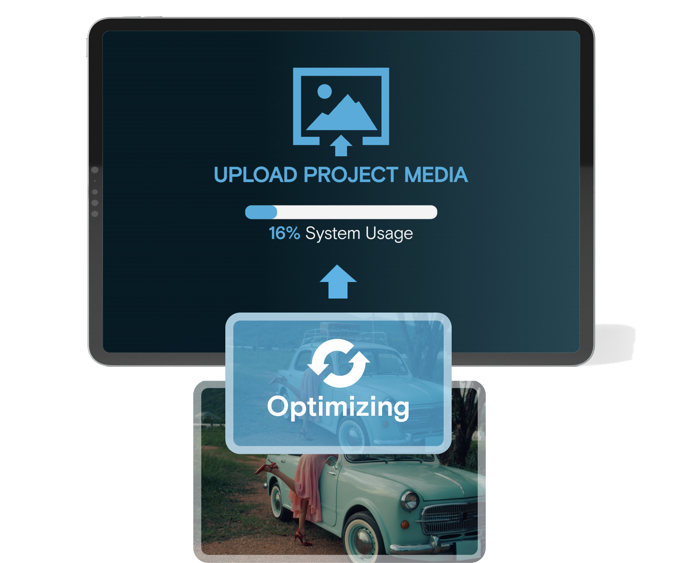 Simian optimizing uploaded media to reduce storage